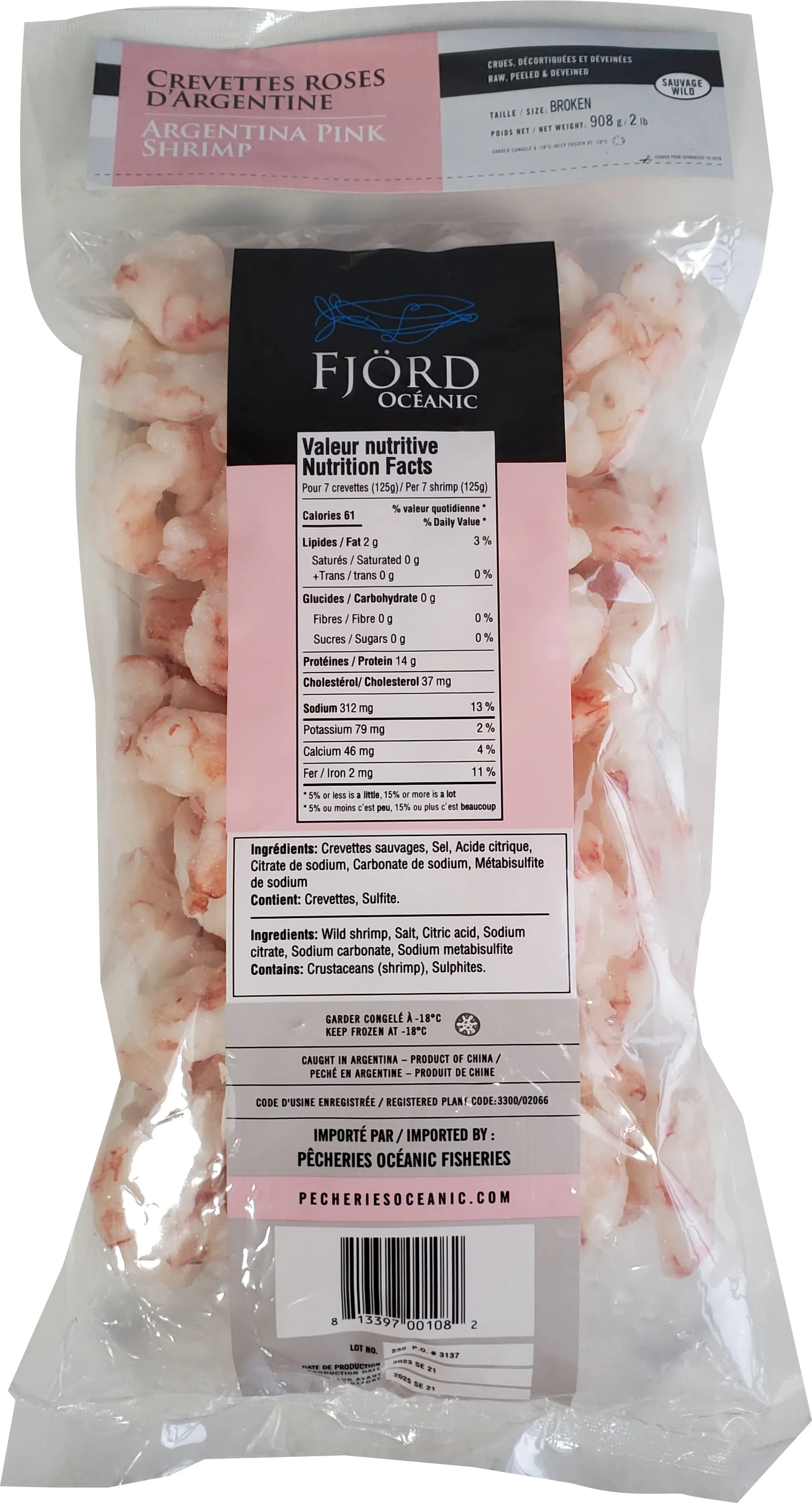 Chatka - Argentina P & D Red Shrimp - 40-60 ct — Each (2 LB)