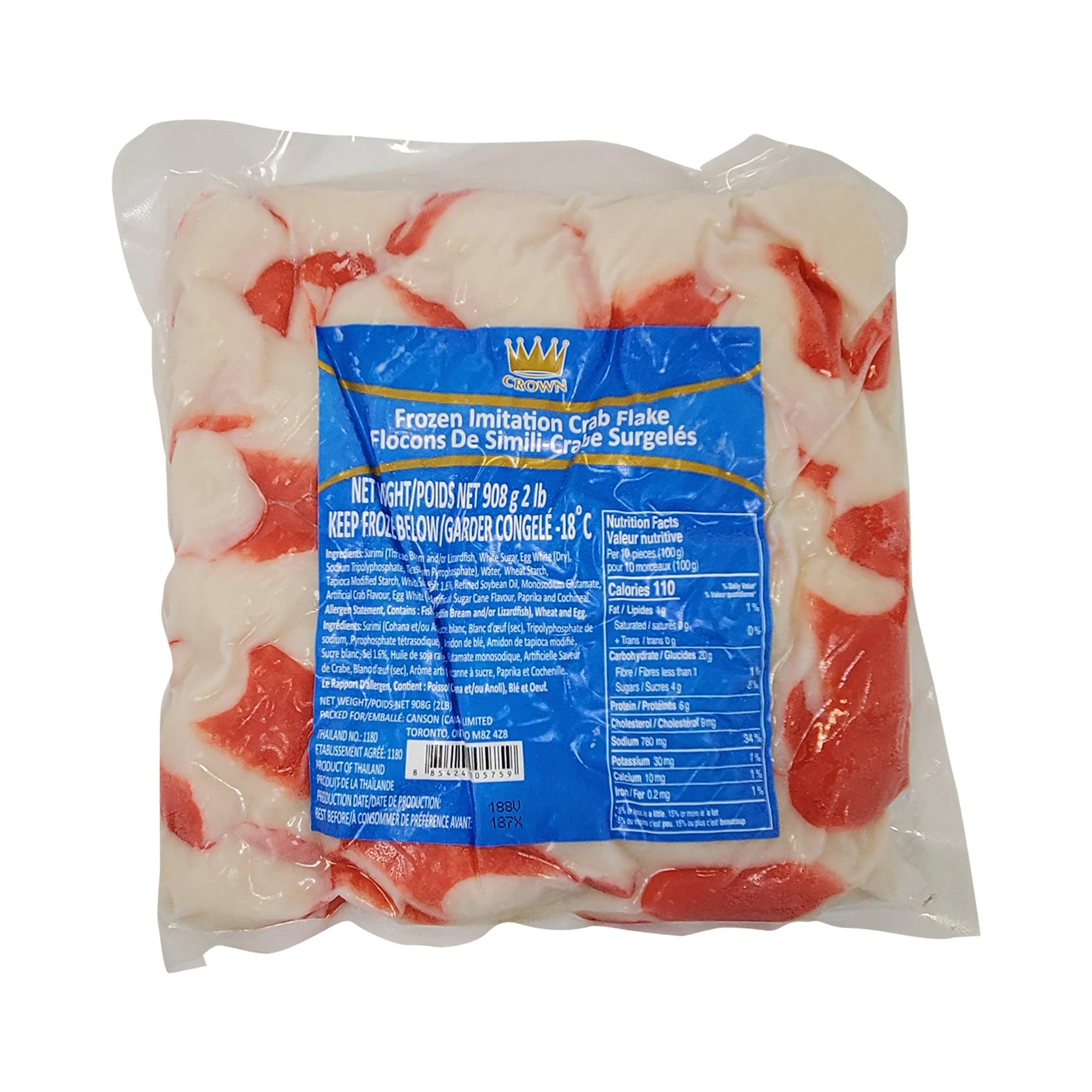 Frozen - Crown - Imitation Crab Meat - Flakes — Each (2 LB)