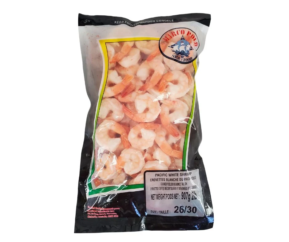 Marco Polo - 26-30 Cooked P & D Tail On Shrimp — Case (5 x 2 LB)