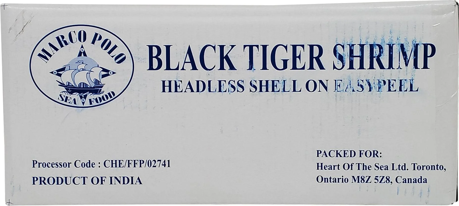 Marco Polo - 8-12 EZ Peel Black Tiger Shrimp — Each (2 LB)