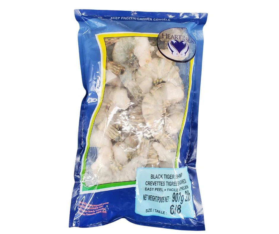Marco Polo - " MONSTER " EZ Peel Black Tiger Shrimp - 6-8 ct — Case (5 x 2 LB)