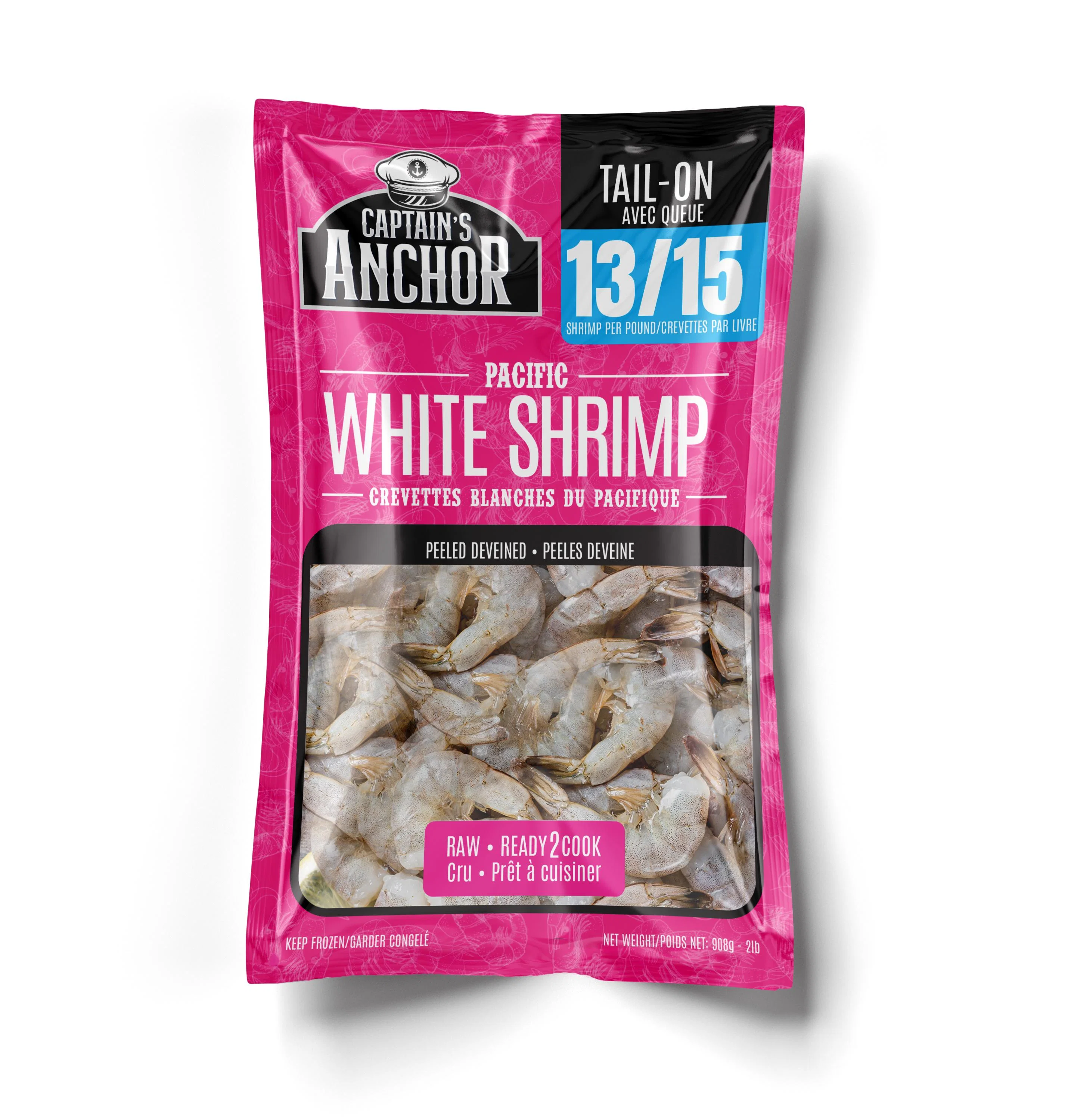 Captain's Anchor - 13-15 P & D Shrimp - Tail-On — Each (2 LB)