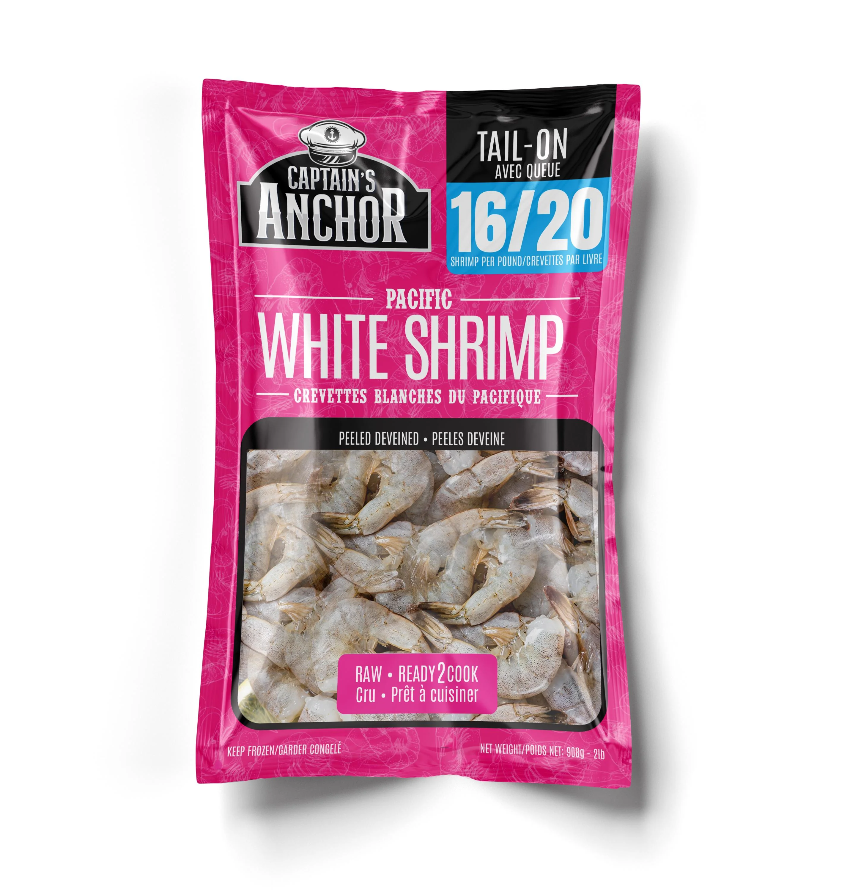Captain's Anchor - 16-20 P & D Shrimp - Tail-On — Each (2 LB)