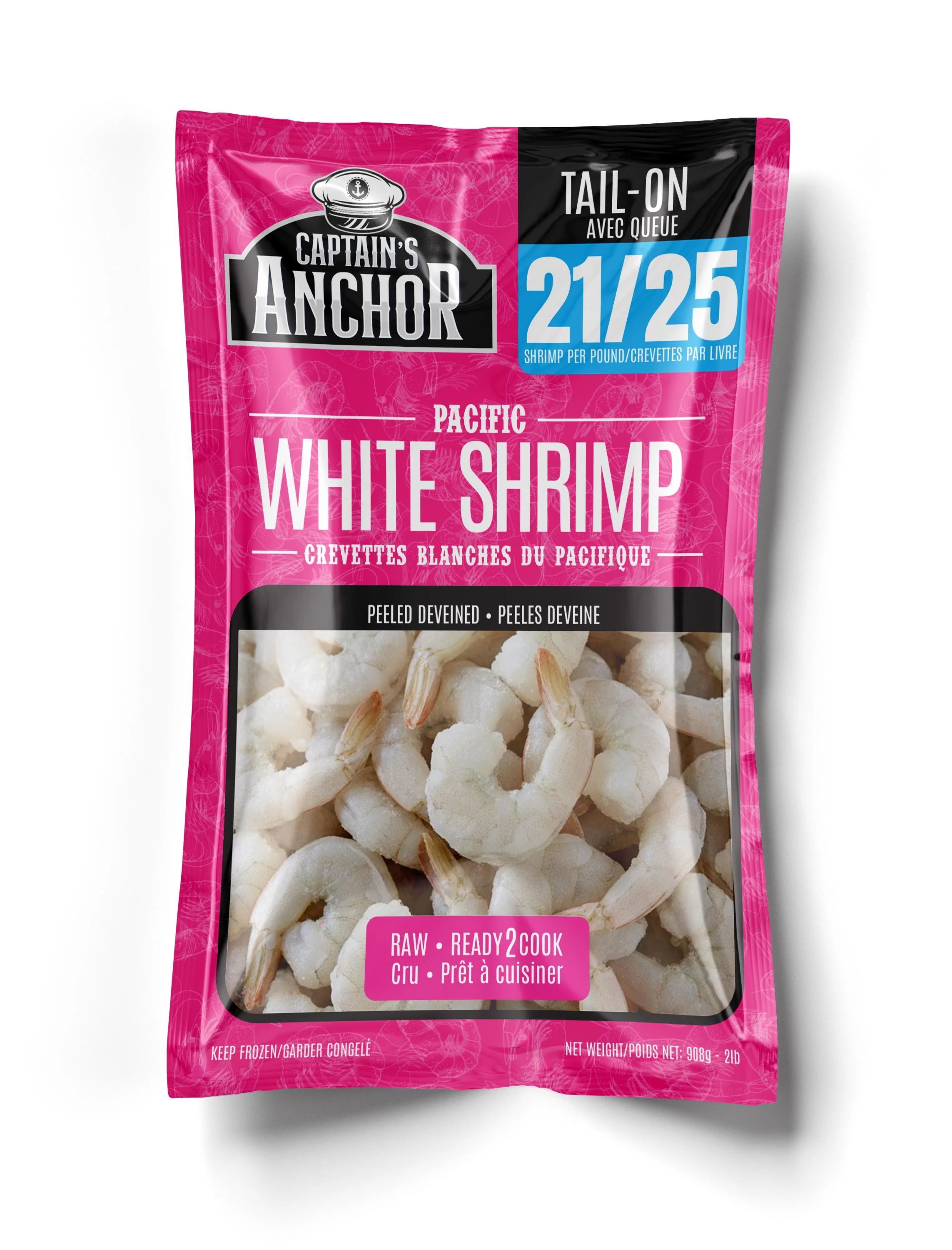 Captain's Anchor - 21-25 P & D Shrimp - Tail-On — Each (2 LB)