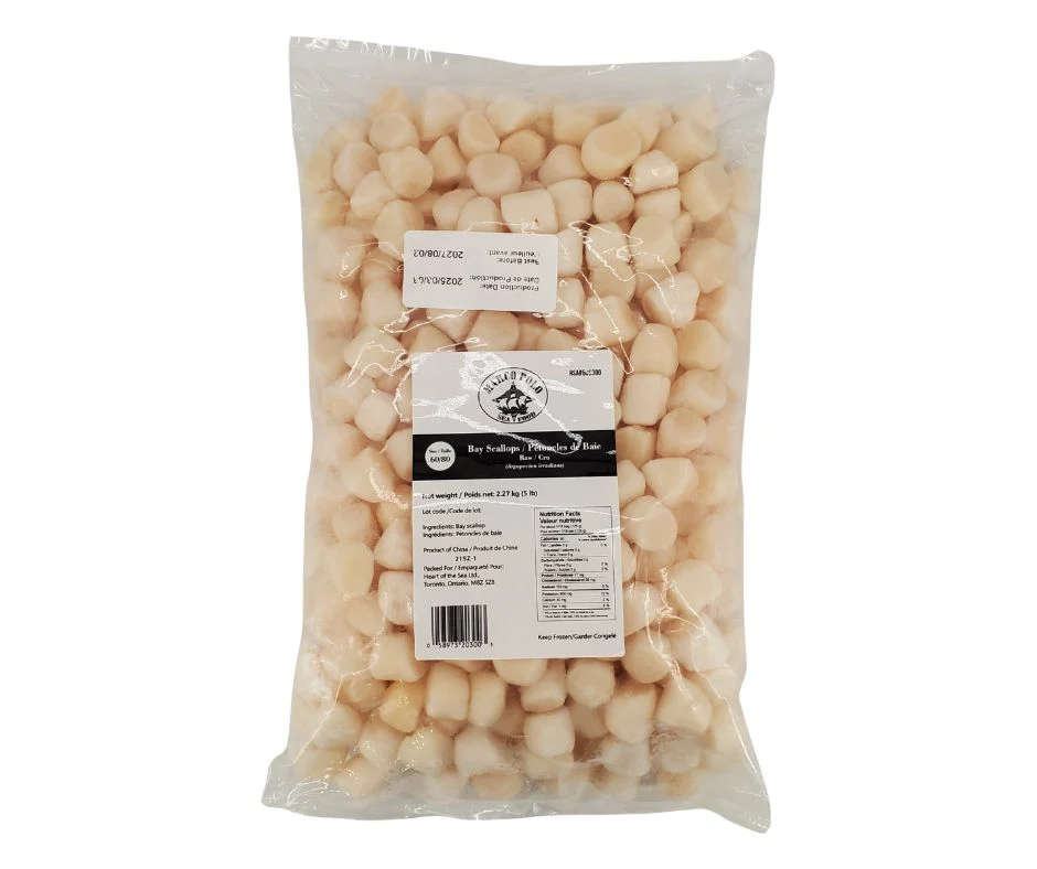 Marco Polo - Bay Scallops 60-80 Count / LB — Case (2 x 5 LB)
