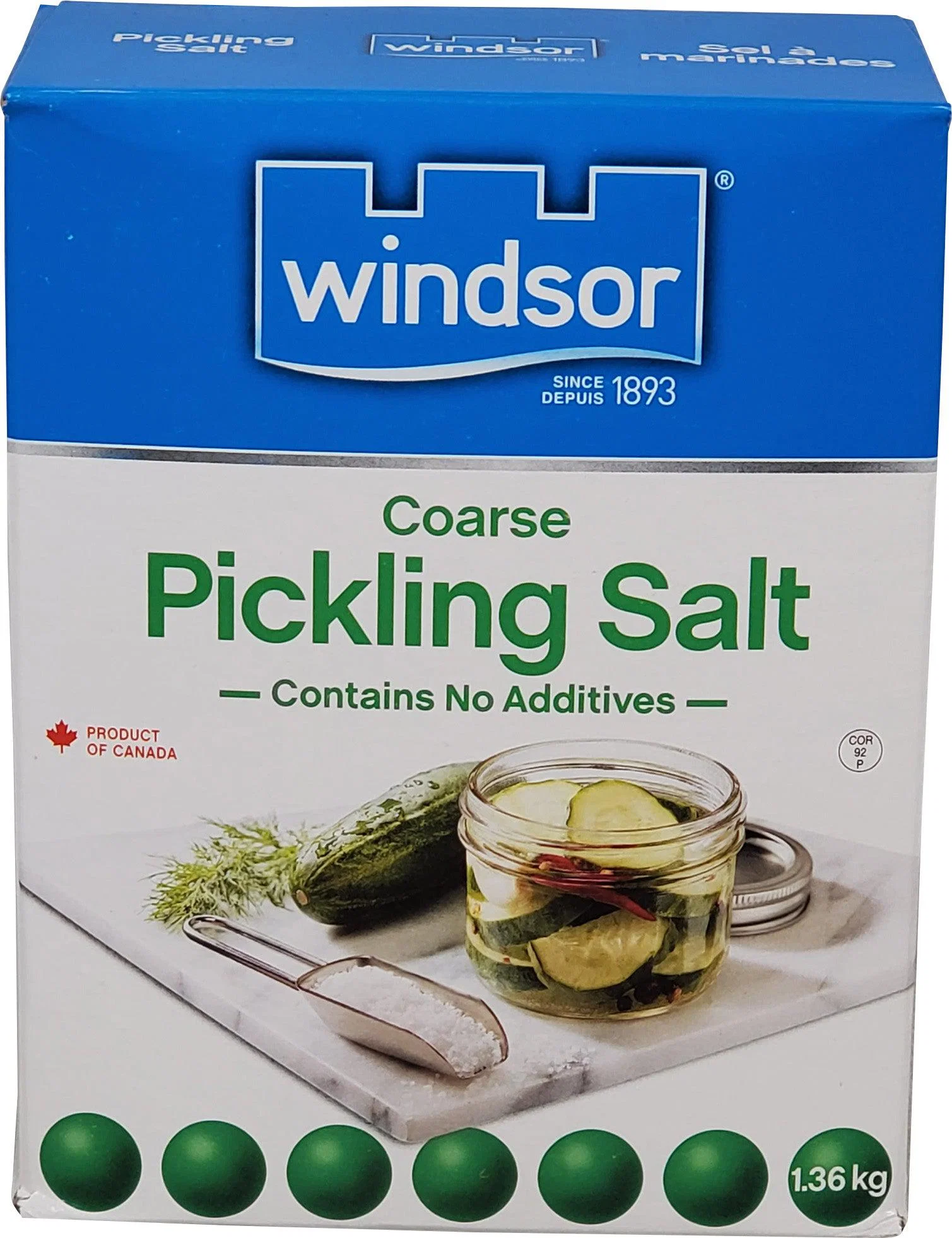 Windsor Coarse Pickling Salt — Case (12 x 1.36 KG)