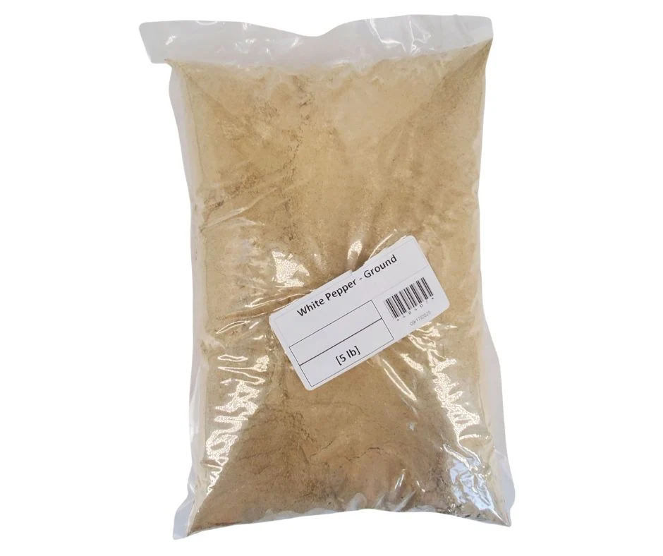 White Pepper - Ground — Case (6 x 5 LB)
