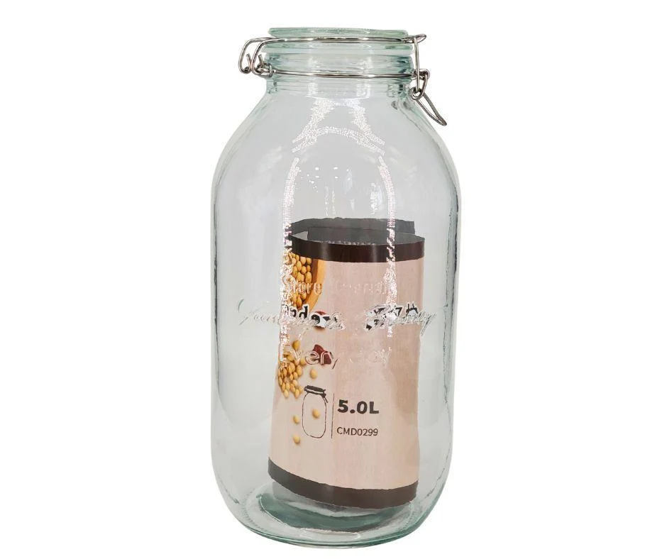 Pougine - 5L Sealed Glass Storage Jar w/ Scale — Each (1 CT)