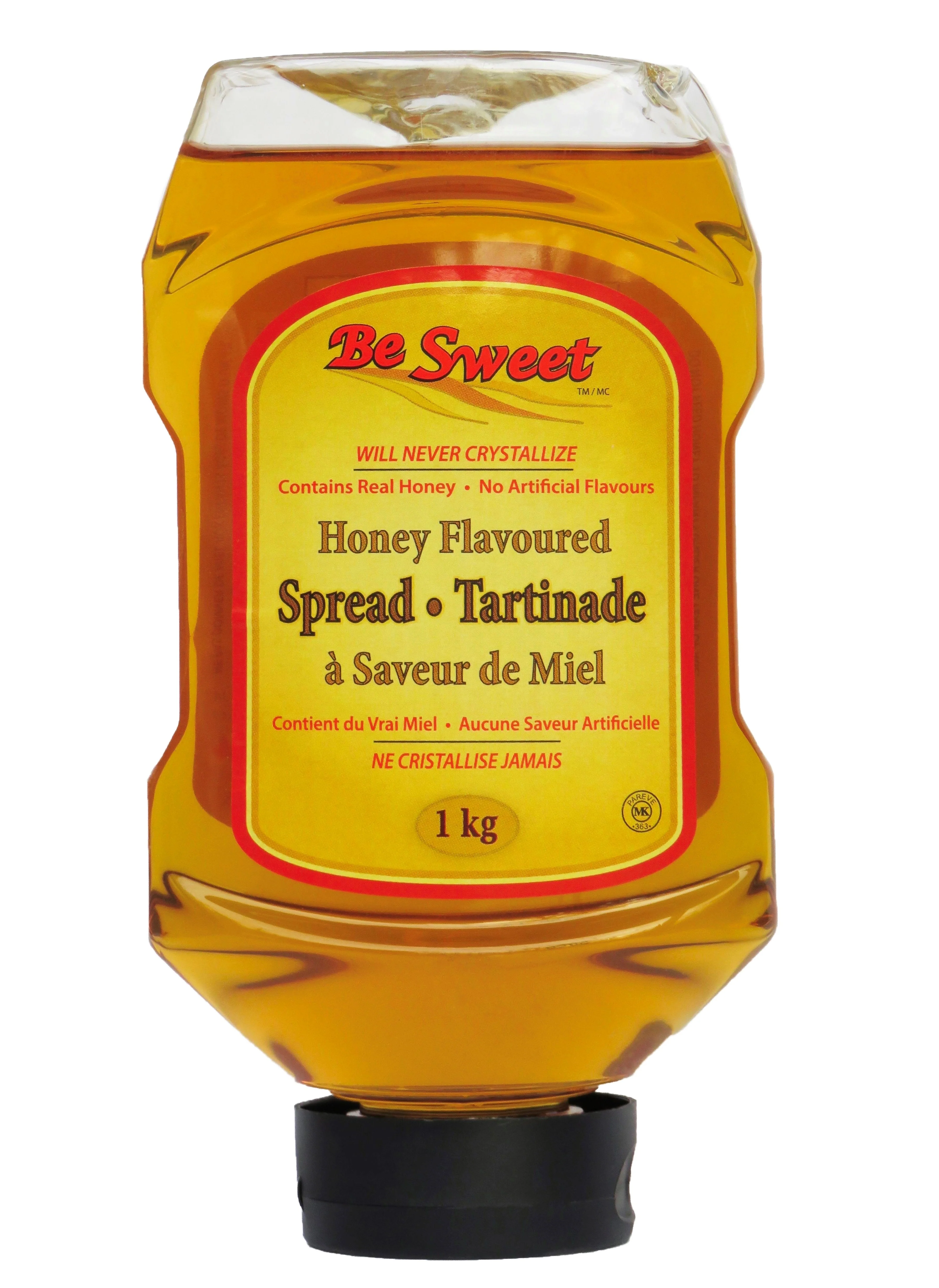 Be Sweet - Honey Spread Upside Down Bottle — Case (12 x 1 KG)