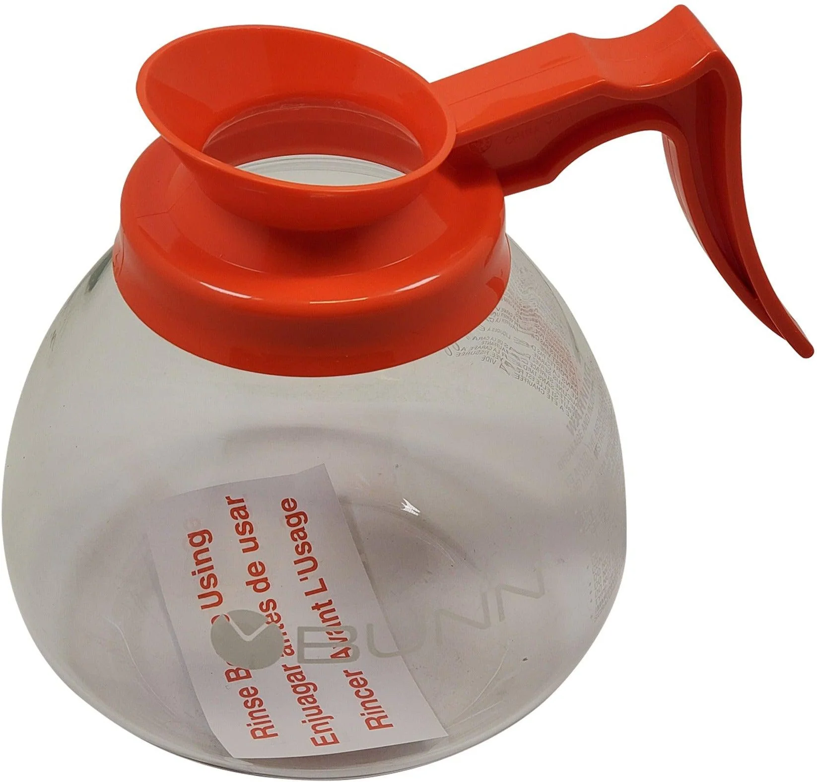 Bunn - Coffee Pot Glass - Orange Handle Decanter - 42401.7103 — Case (3 CT)