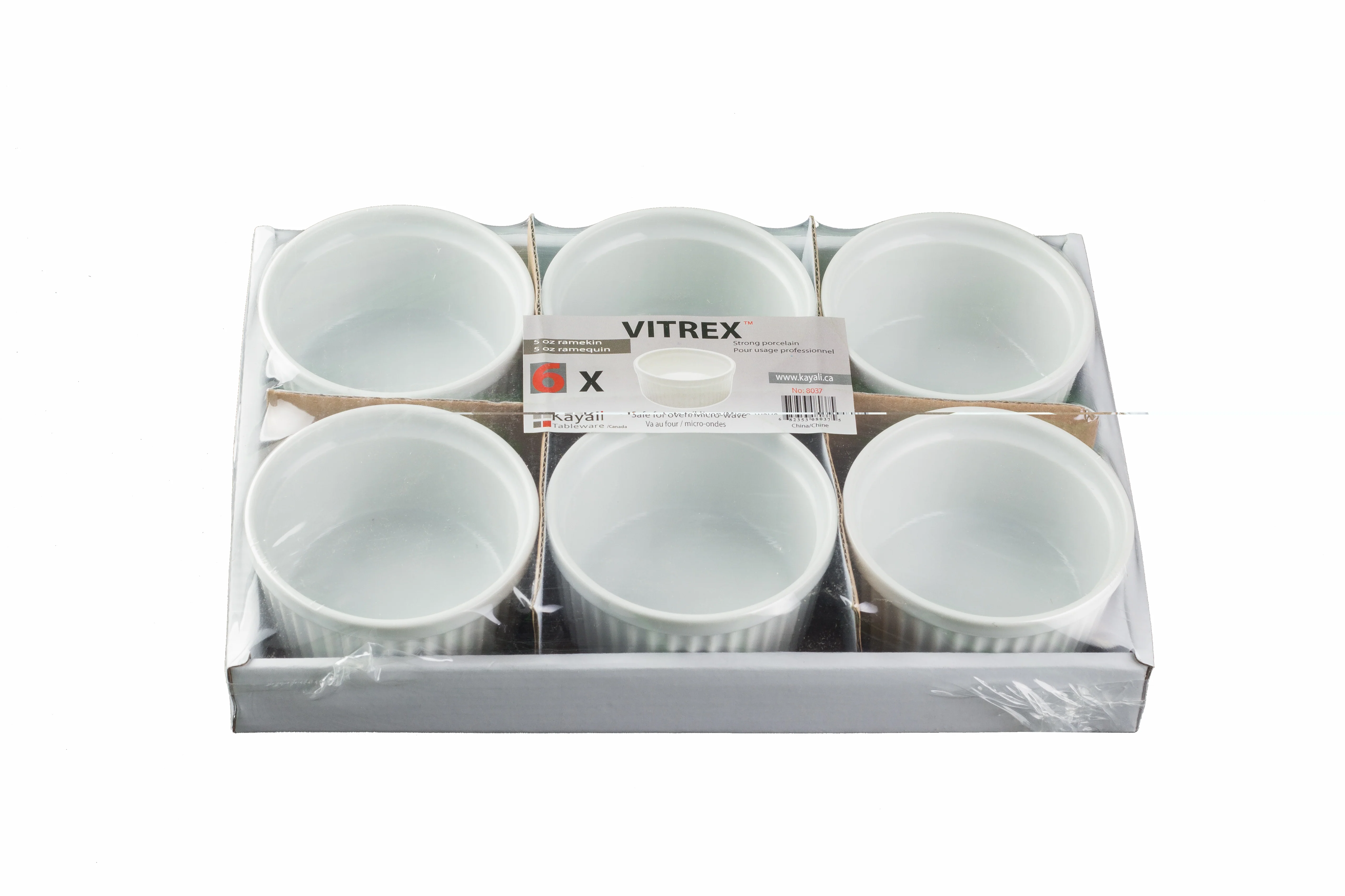 Kayali - Ramekin/Sauce Cup - Vitrex - 5oz - 145ml - 3.25" - 8037 — Case (6 CT)