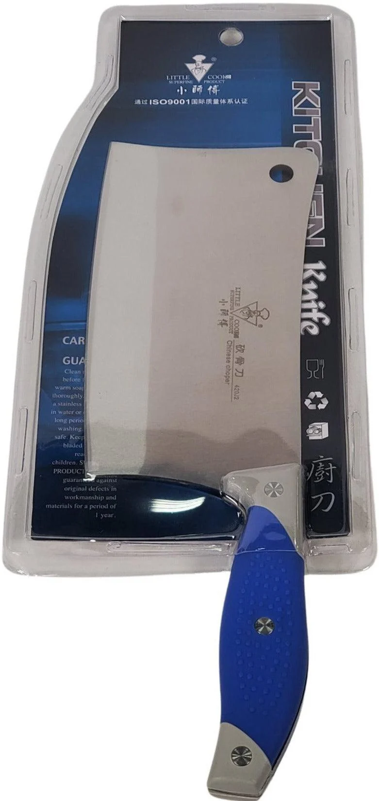 Little Cook - Meat Cleaver - Blue Rubber Grip - SS02 — Each (1 CT)
