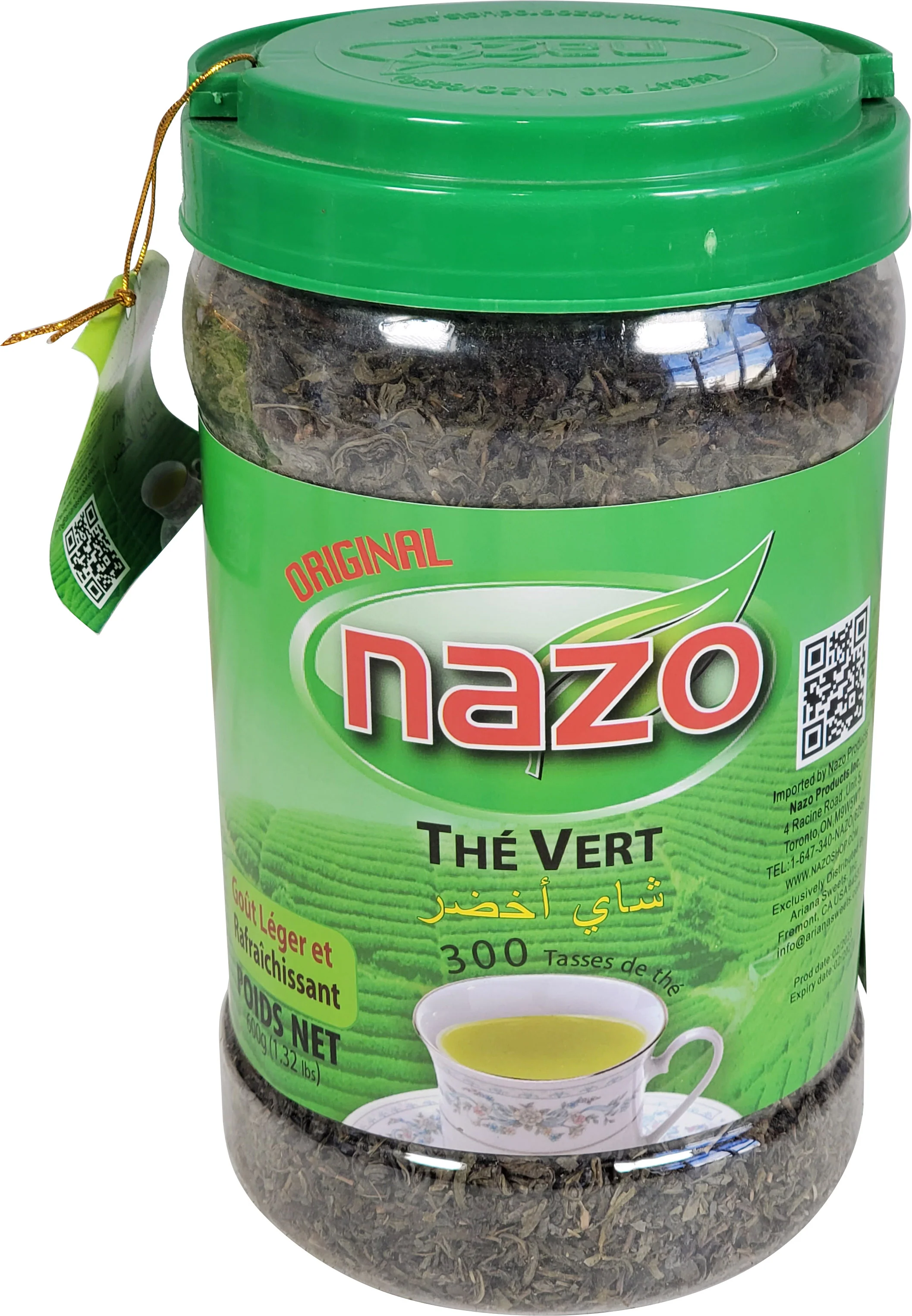 Nazo - Green Tea - Orignal - 600g — Case (12 x 600 G)