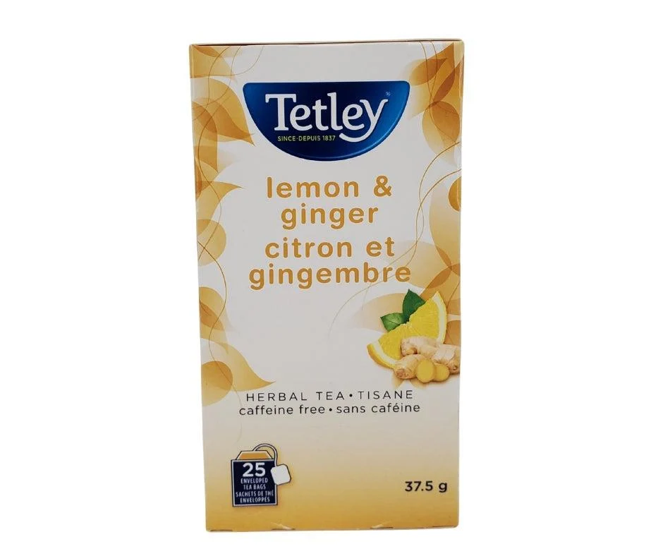 Tetley - Tea Bags - Lemon Ginger — Case (25 CT)