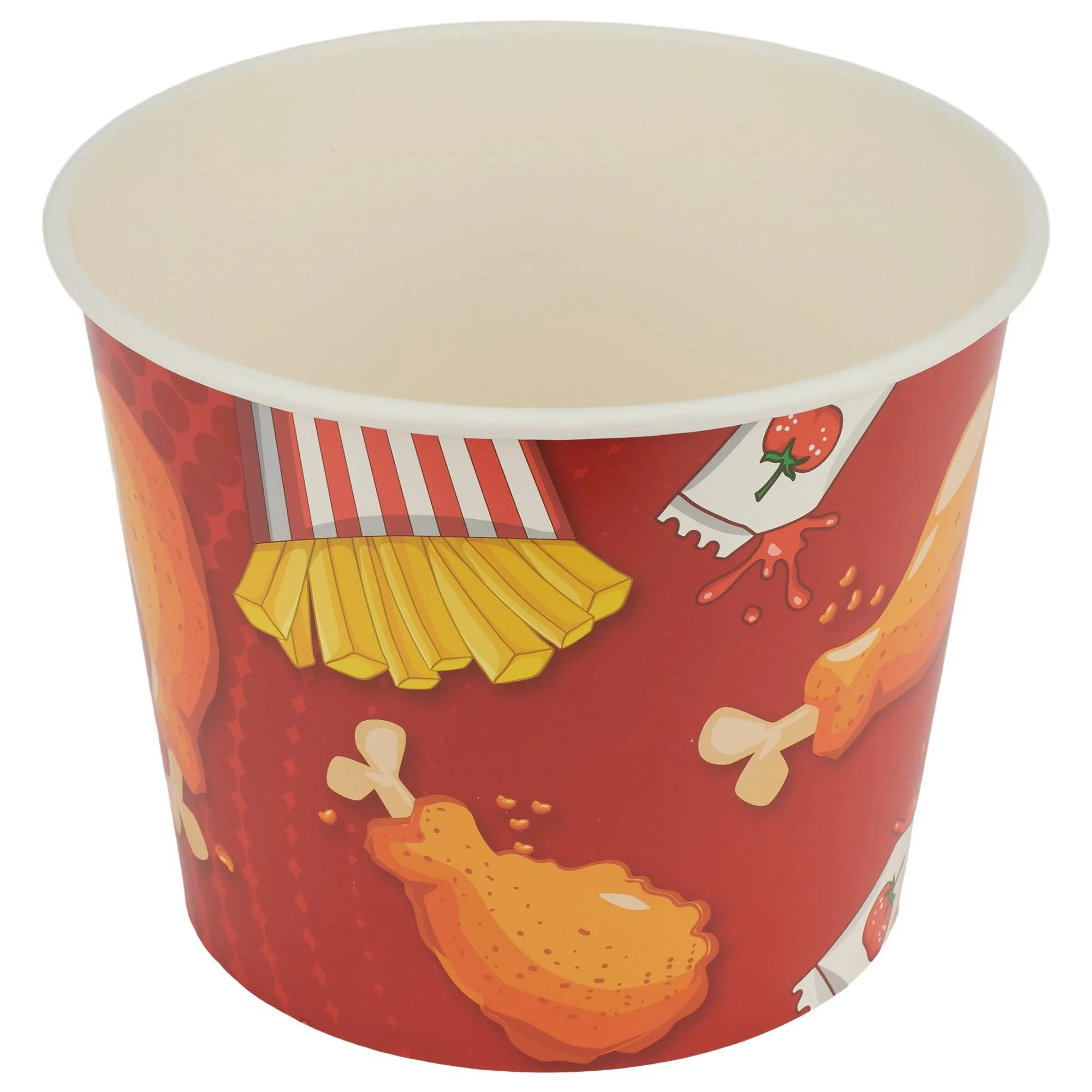 Eco-Craze - Chicken Round Paper Bucket with Lid - 85oz - Medium
