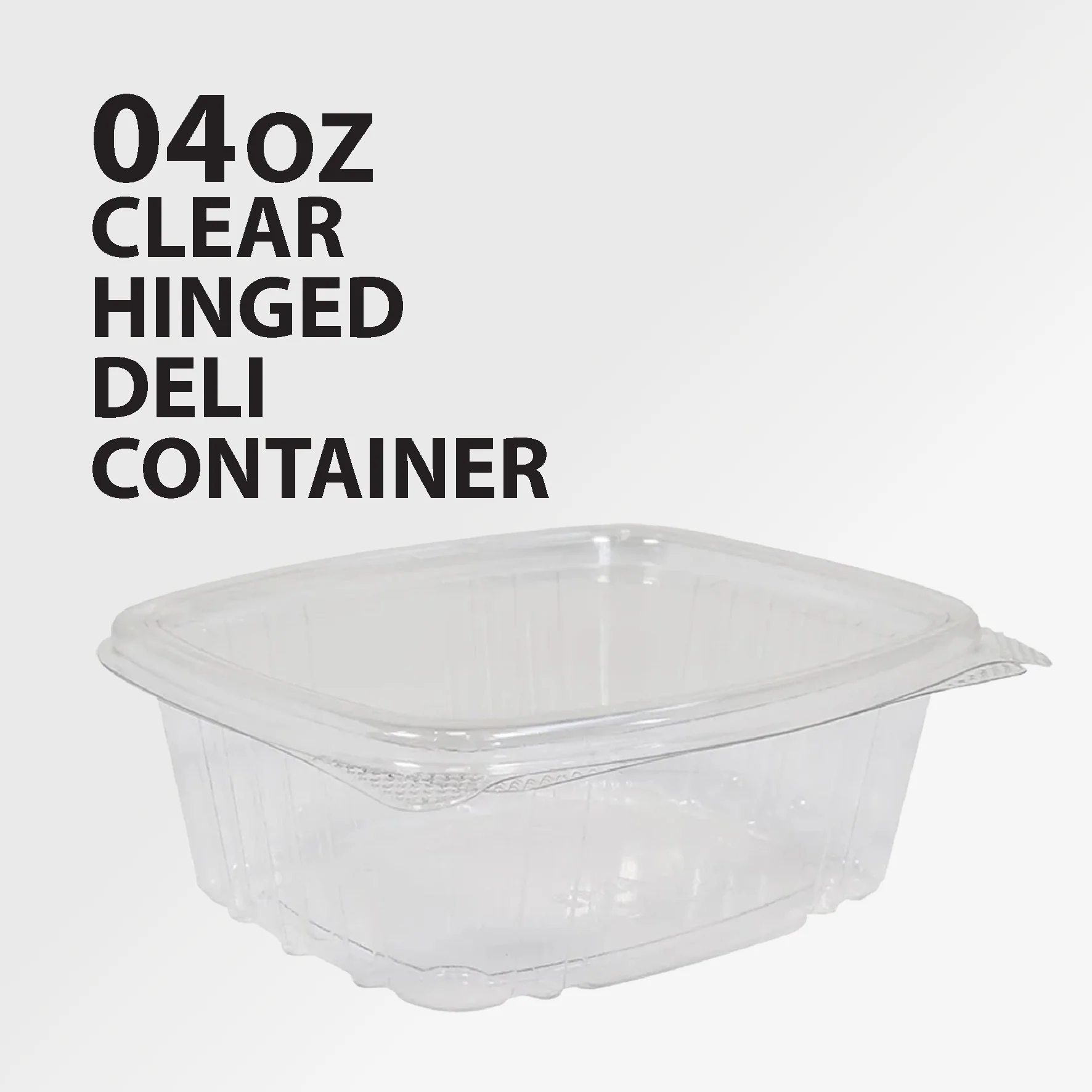 Genpak - Hinged Deli Container - Clear - 4oz - AD04 — Case (400 CT)