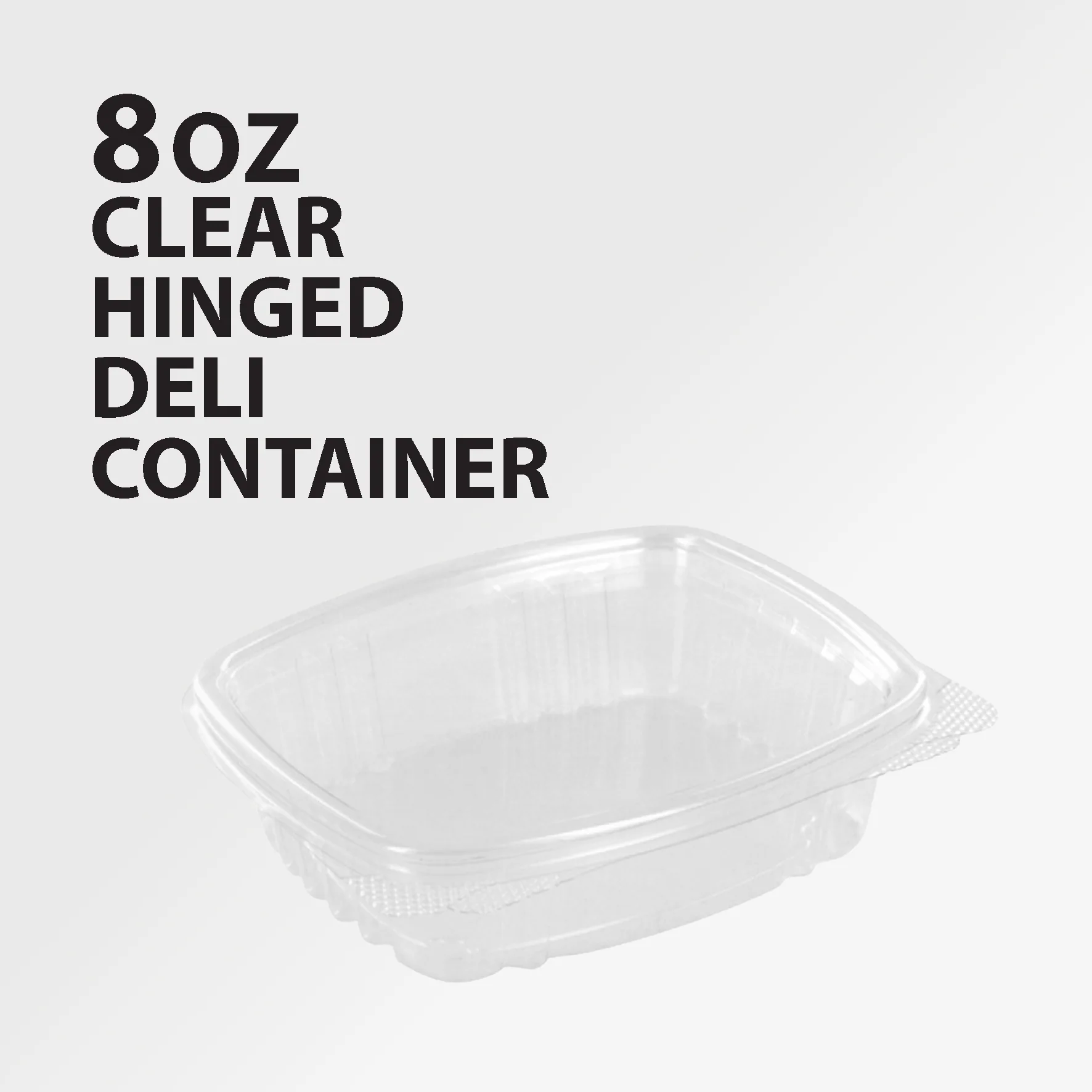 Genpak - Hinged Deli Container - Clear - 8oz - AD08 — Case (200 CT)