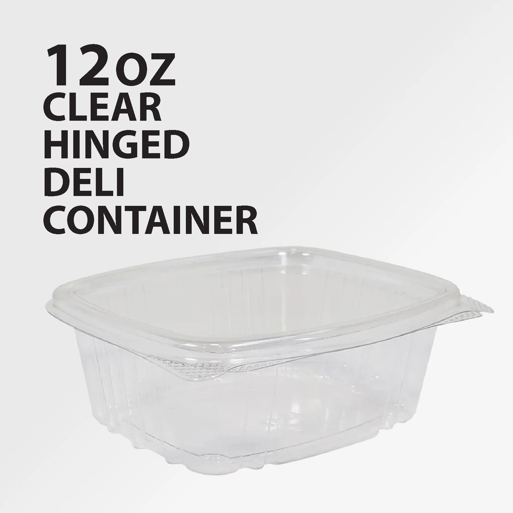 Genpak - Hinged Deli Container - Clear - 12oz - AD12 — Case (200 CT)