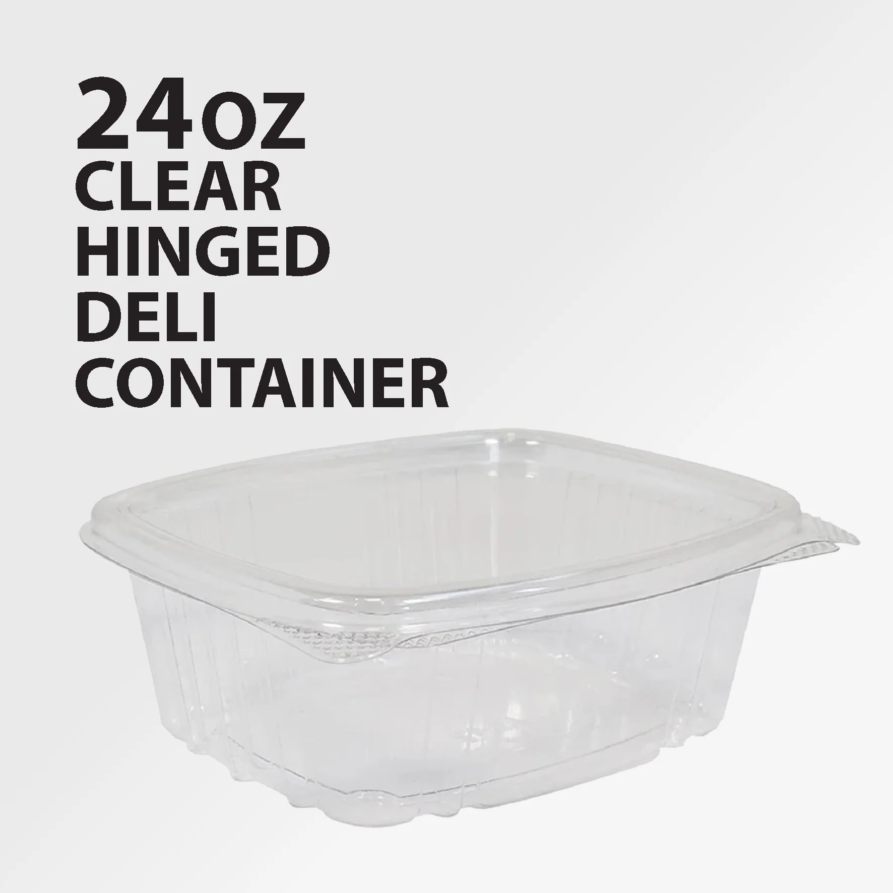 Genpak - Hinged Deli Container - Clear - 24oz - AD24 — Case (100 CT)