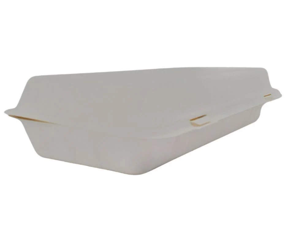 Eco-Craze - 12x6x2.3 Bagasse Clamshell Container - 1100ml — Case (125 CT)