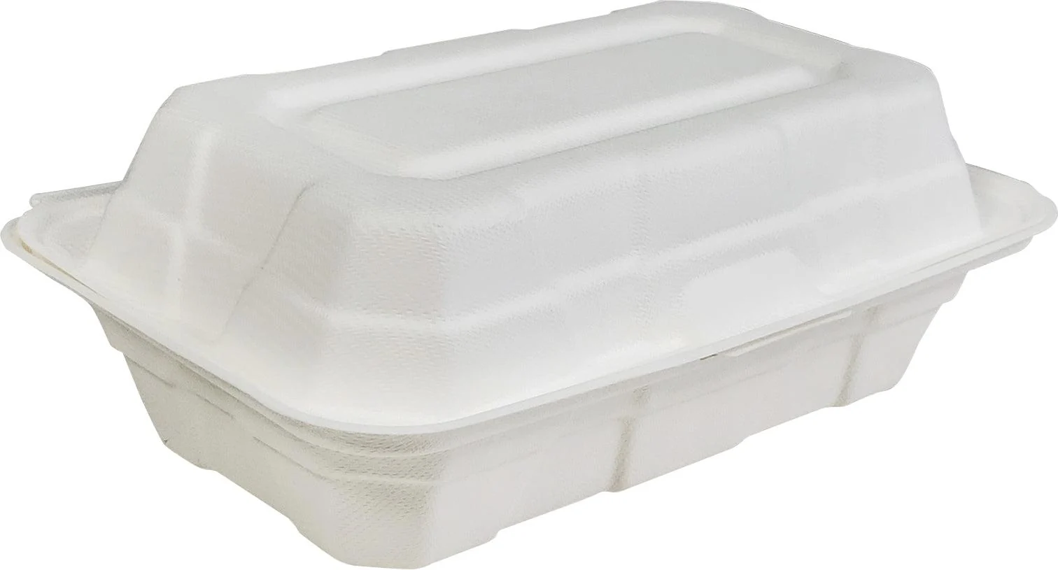 Eco-Craze - 8.25x5.19x3" - Bagasse Clamshell Container — Case (2 x 125 CT)