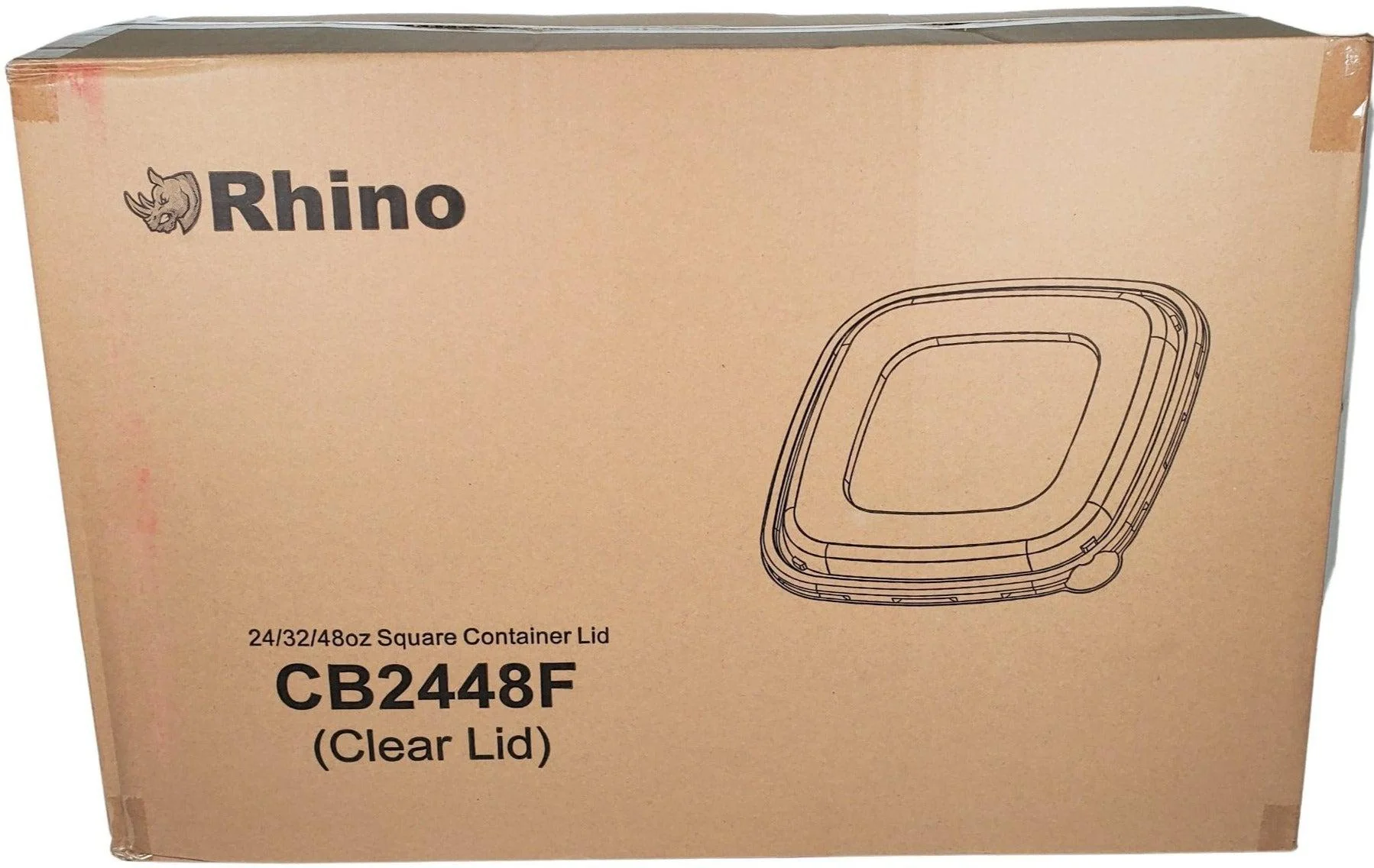 Rhino - Clear Lid for CB24/32/48 - CB2448F — Case (50 CT)
