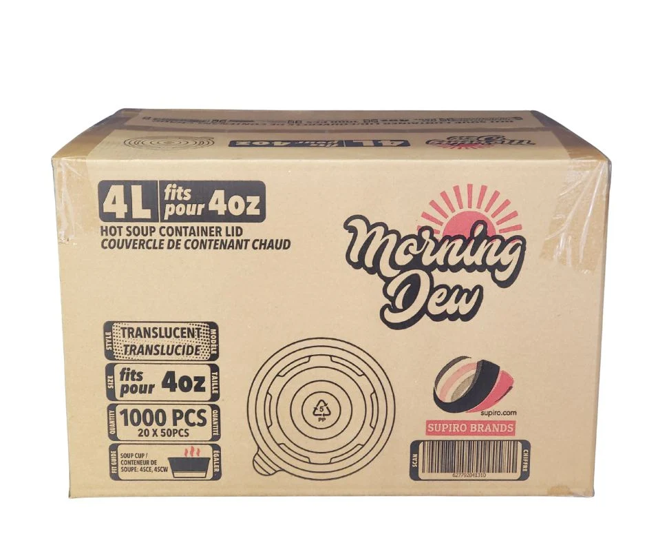 Morning Dew - Plastic Lids for 4 oz Paper Soup Container - 4L — Each (50 CT)