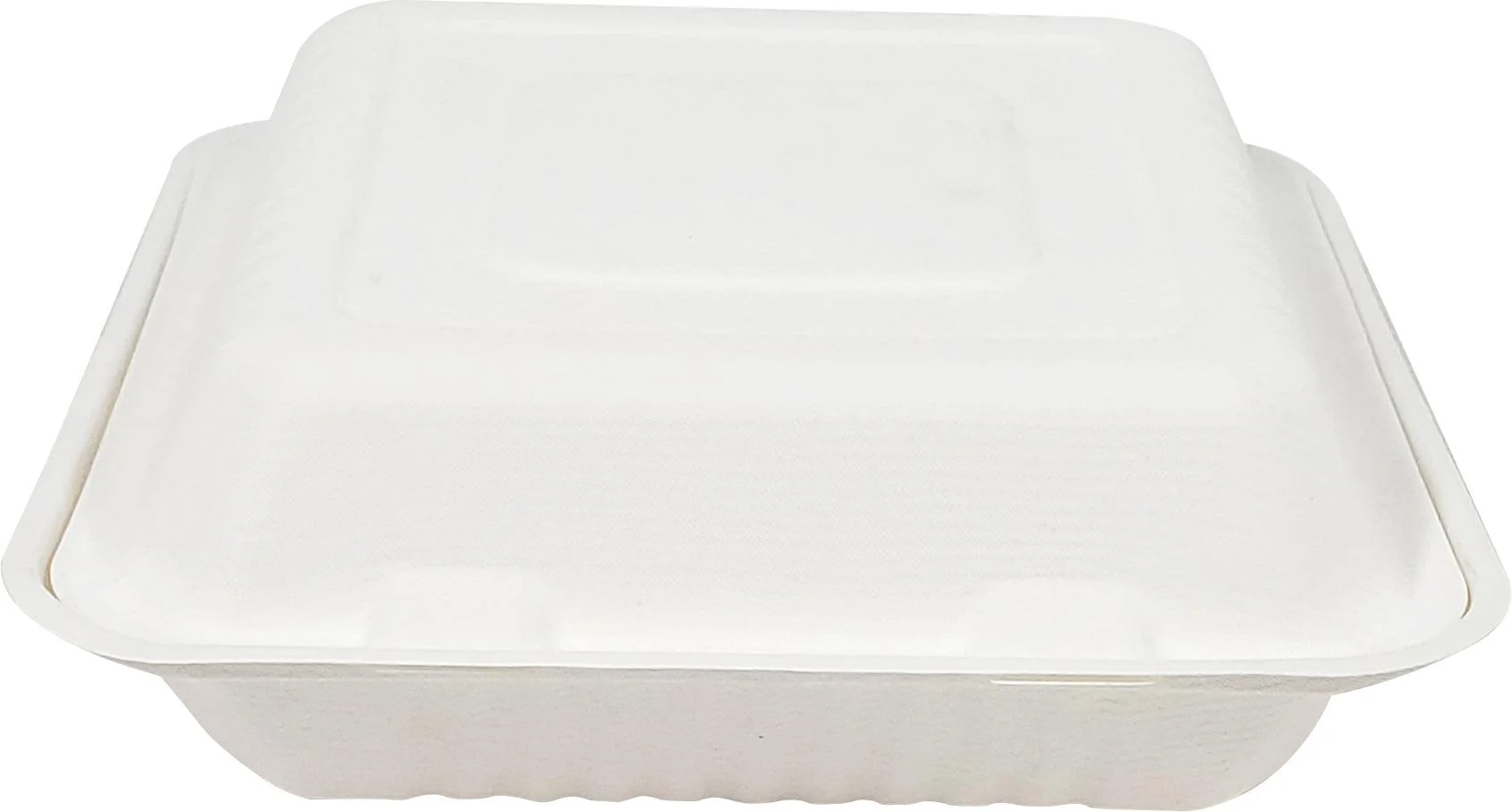 Eco-Craze - 9X9 Bagasse Clamshell Container — Case (50 CT)