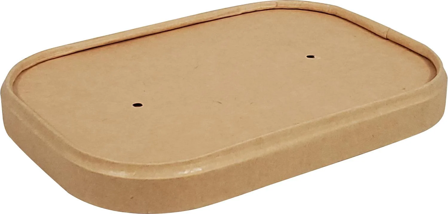 Eco-Craze - Paper Rectangular Lid - fits 500/750/1000ml Paper Container - SRL-500P — Case (6 x 50 CT)