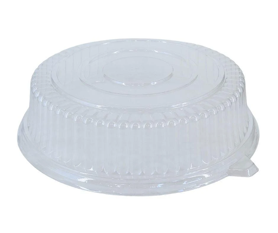 Value+ - CTP-12RL - 12" Lid for Round Catering Tray - Clear PET — Case (10 x 5 CT)