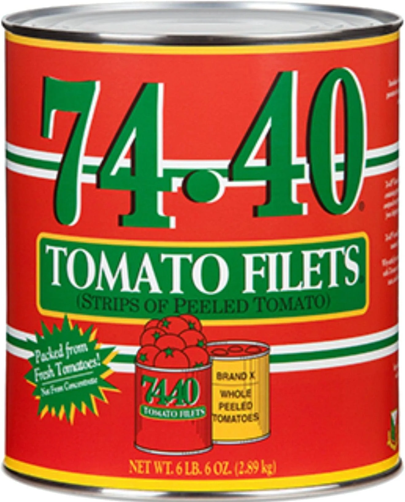 Full Red - Tomato Fillets - Strips of Peeled Tomato - 74.40 — Each (100 OZ)