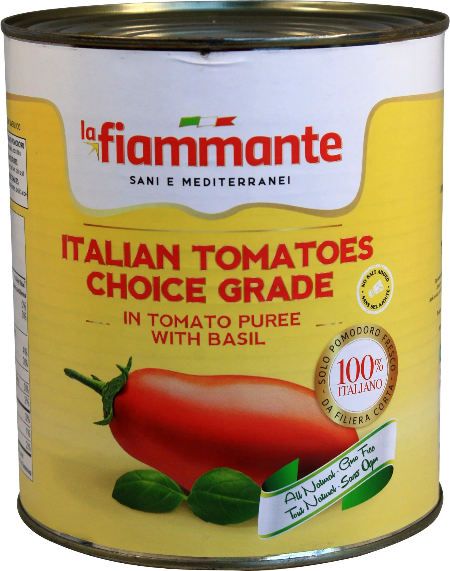La Fiammante - Peeled Italian Whole Tomato - with Basil — Each (100 OZ)