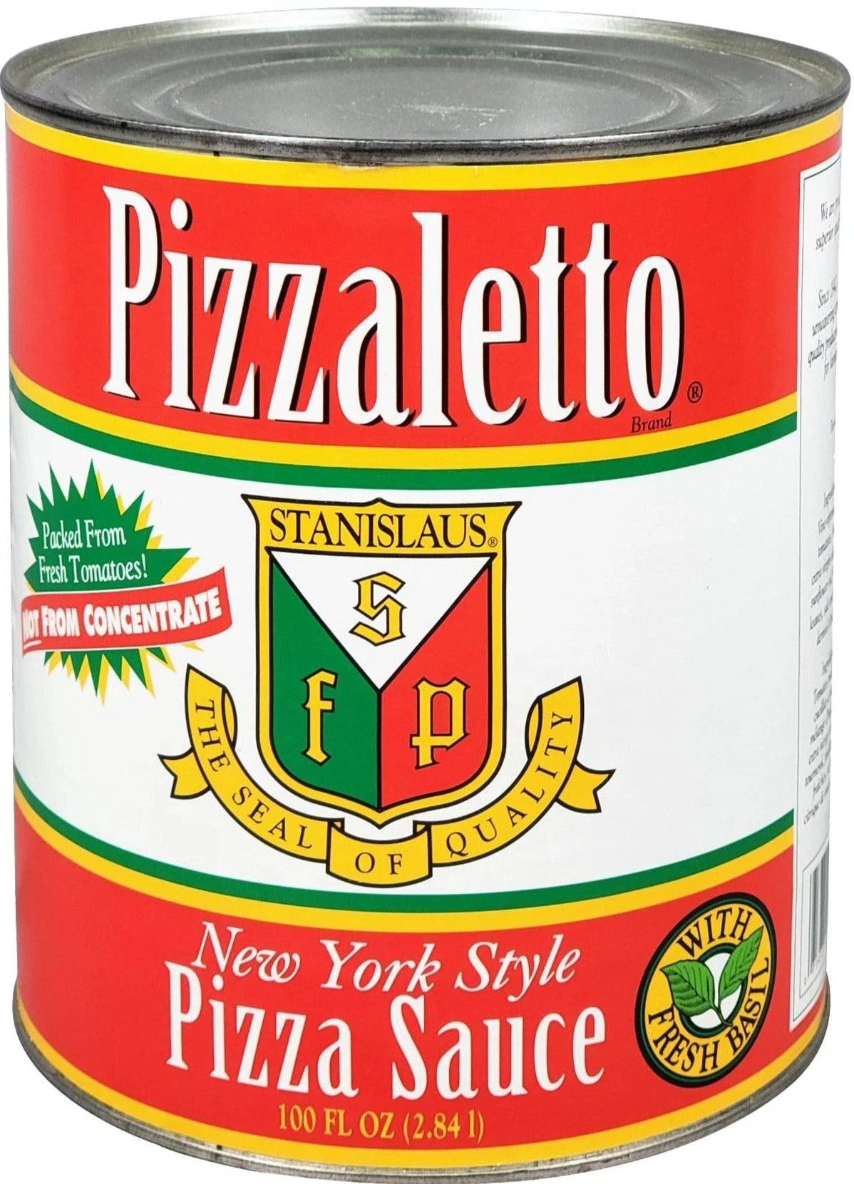 Pizzaletto - Pizza Sauce - w/Basil — Case (6 x 100 OZ)