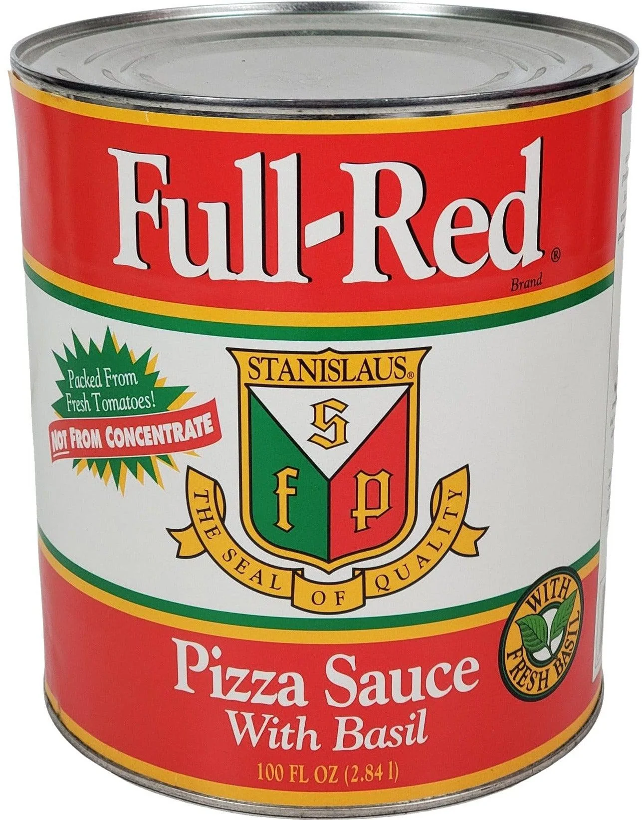 Full Red - Pizza Sauce With Fresh Basil — Case (6 x 100 OZ)