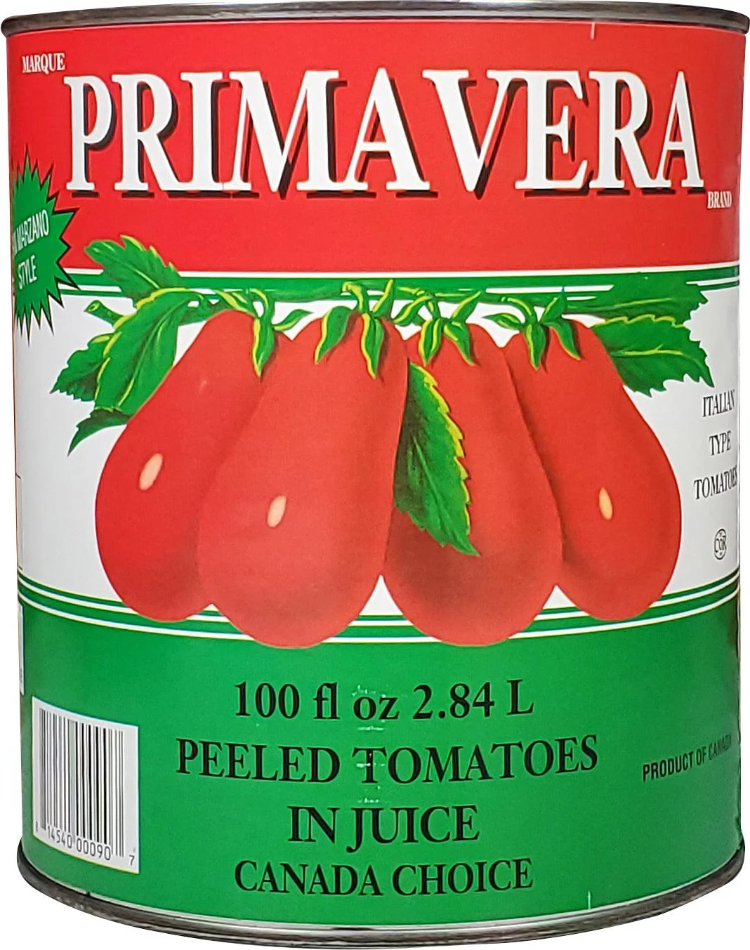 Primavera - Whole Peeled Tomatoes In Juice — Case (6 x 100 OZ)