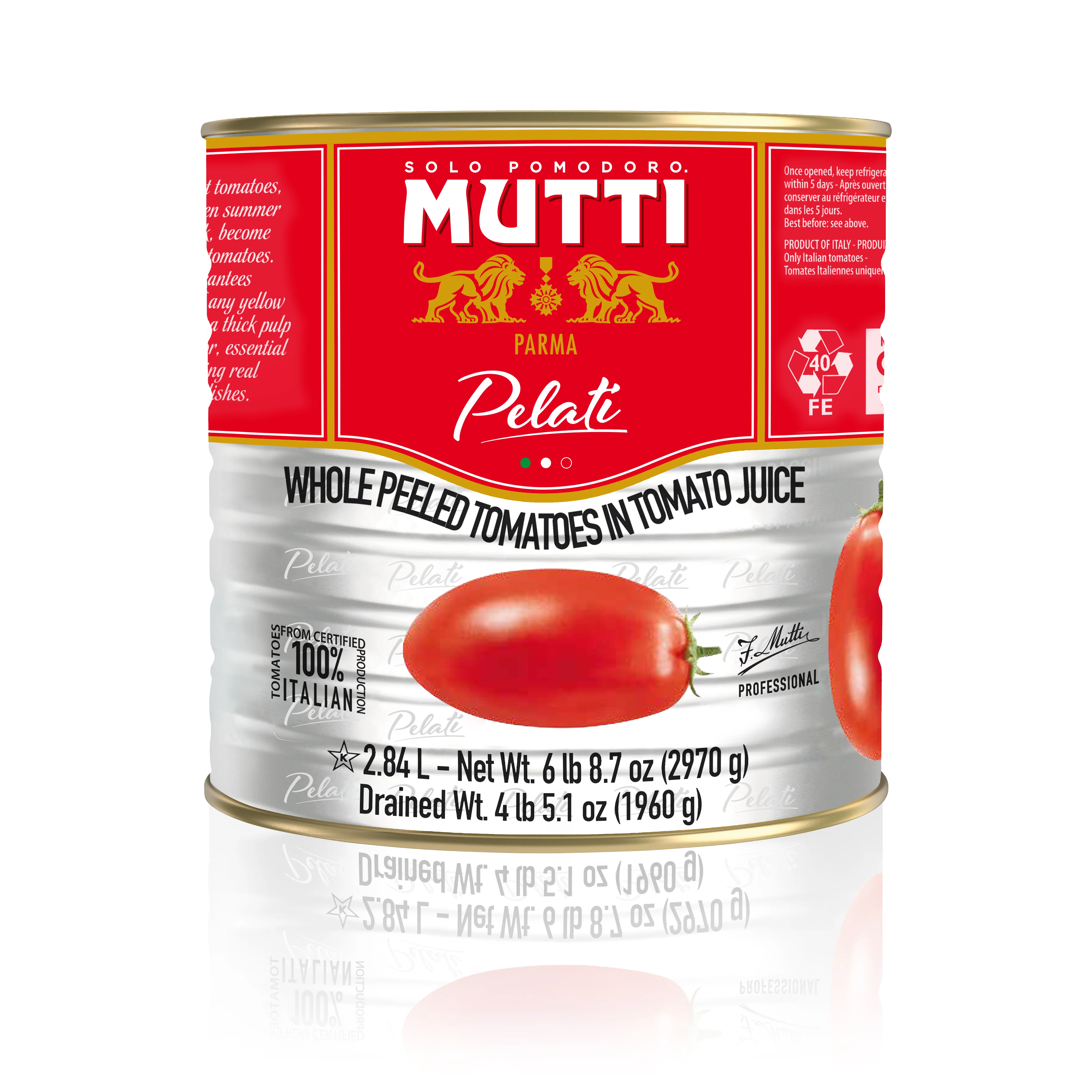 Mutti - Peeled Tomatoes - Whole — Each (2.84 L)