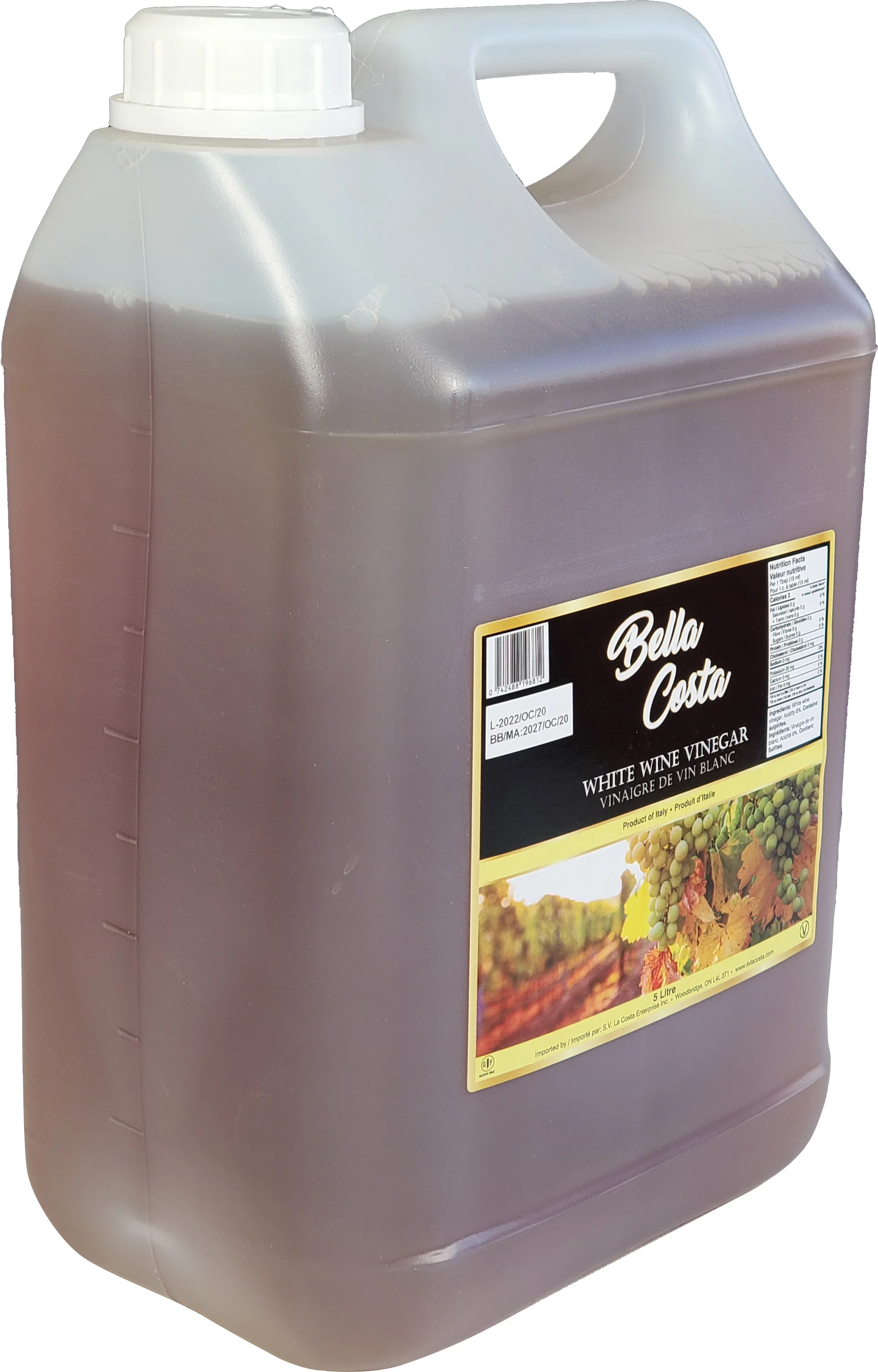 Bella Costa - Vinegar - White Wine — Each (5 L)