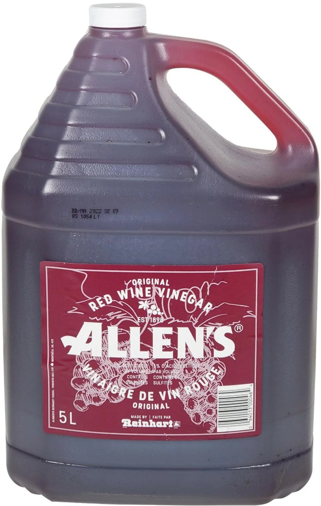 Reinhart - Allen Red Wine - Vinegar - 5L — Case (2 x 5 L)