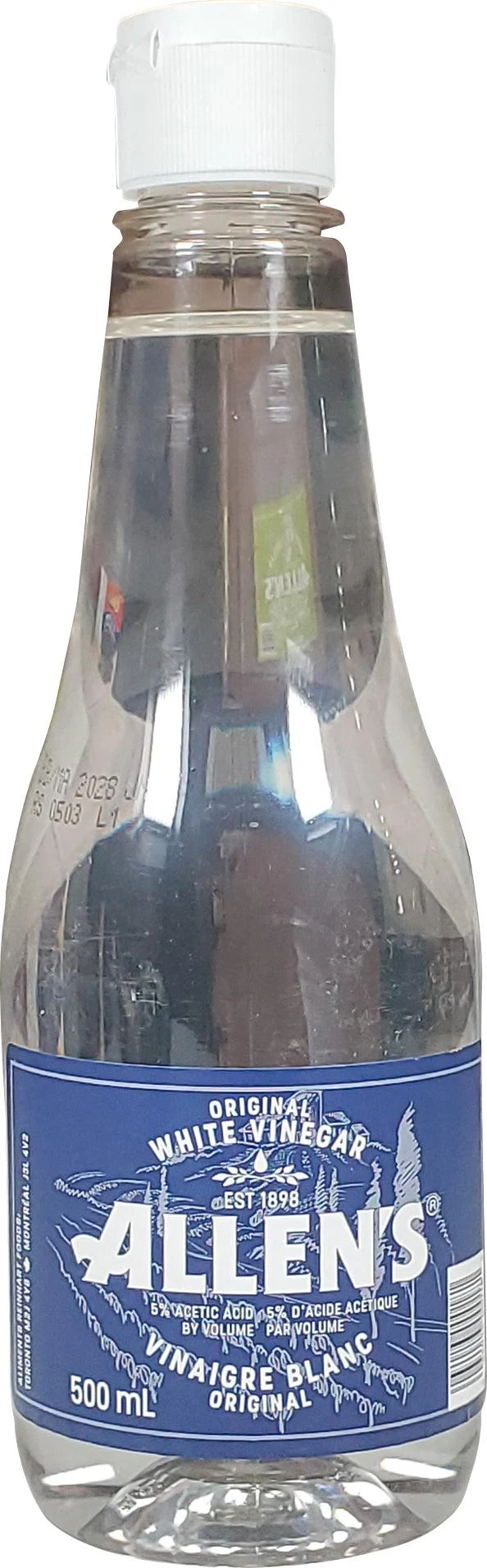 Reinhart - Allen's White Vinegar Flip Cap — Each (500 ML)
