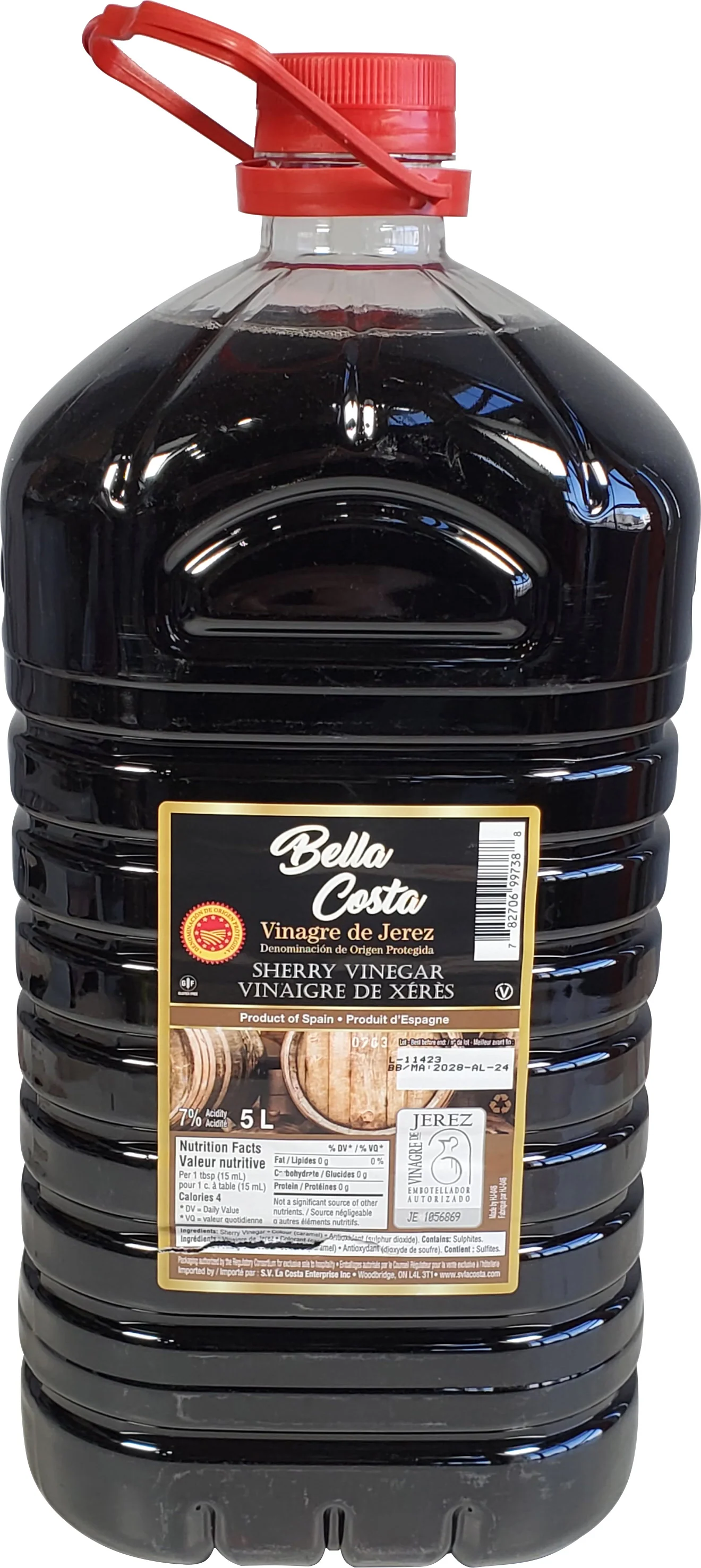 Bella Costa - Sherry Vinegar — Case (3 x 5 L)