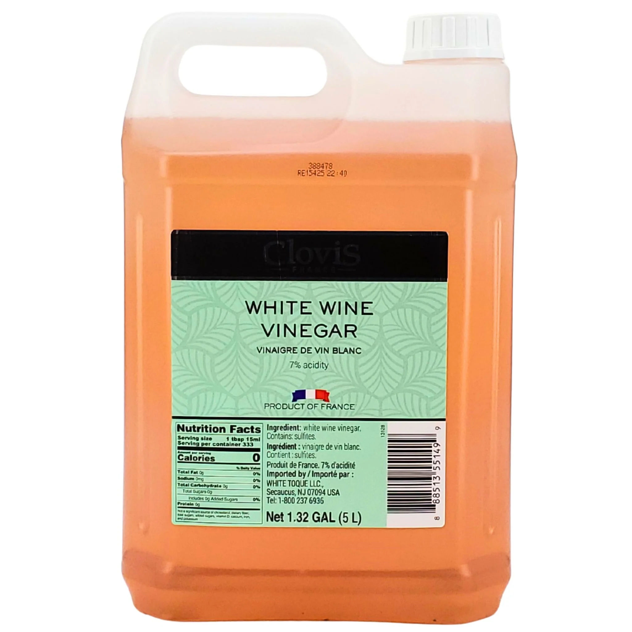 Clovis White Wine Vinegar 5L — Case (2 x 5 L)