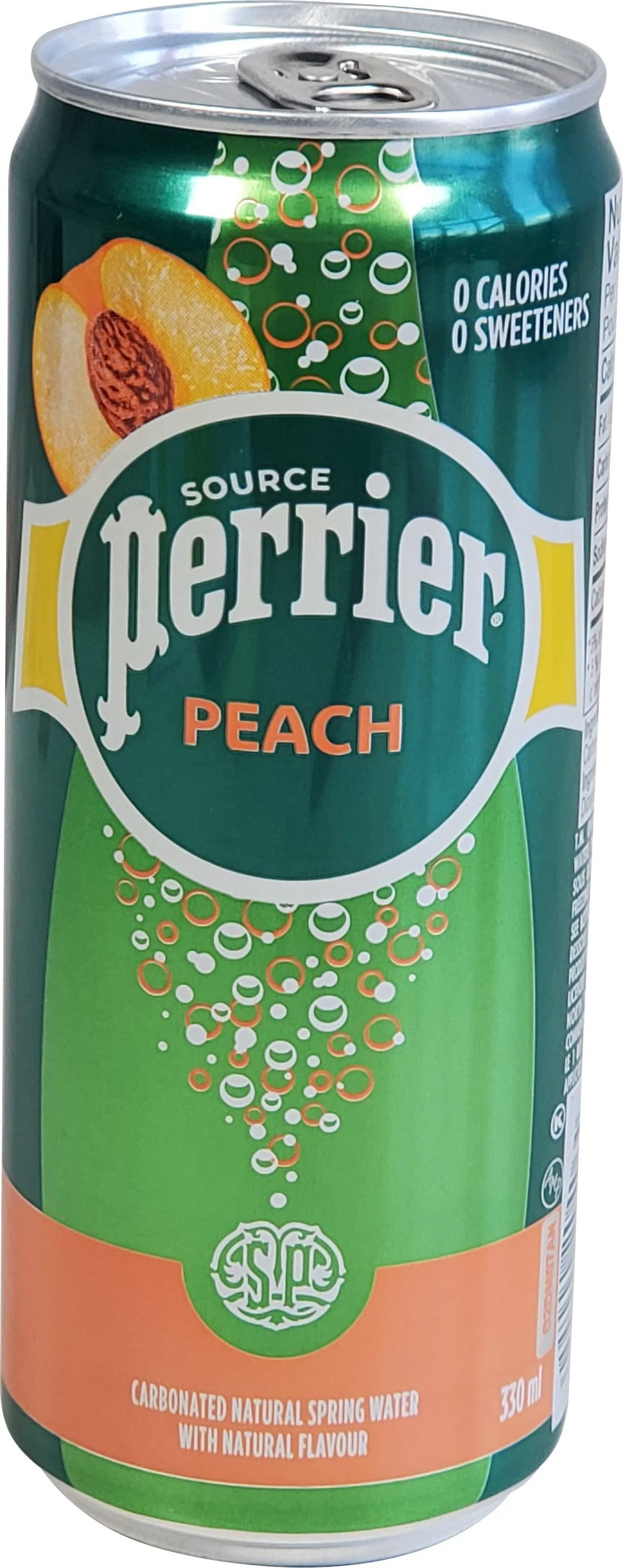 Perrier - Water - Peach - Slim Cans — Case (3 x 8 x 330 ML)
