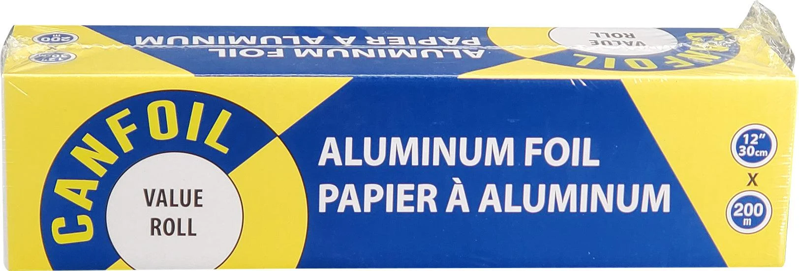 Can Foil - 12" Aluminum Foil Roll - Economy- 200M — Case (6 CT)