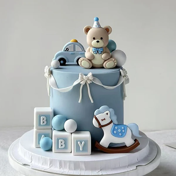 ROOTS BAKER - BEAR HOUSE HOURS CAKE TOPPER BLUE 7PK