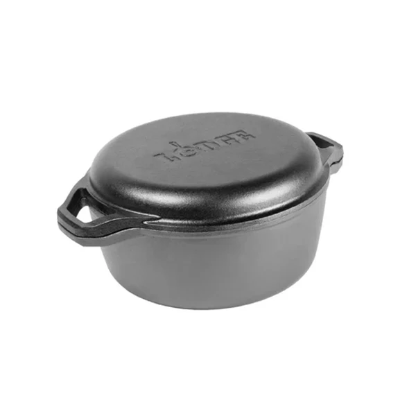 LODGE - CHEF COLLECTION 6 QT DOUBLE DUTCH OVEN EA