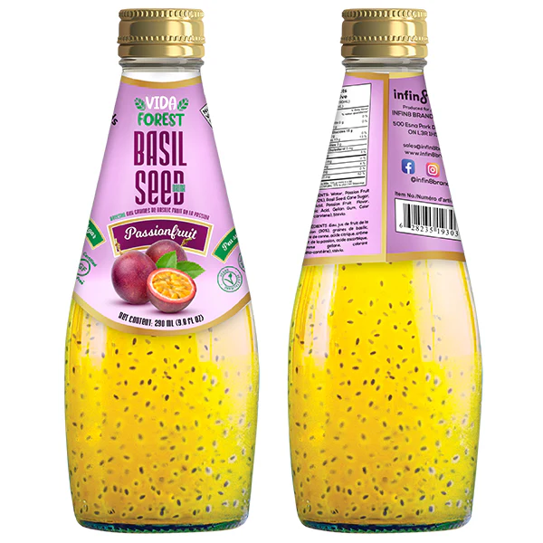 VIDA FOREST - BASIL SEED DRINK PASSIONFRUIT 24x290 ML