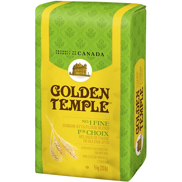 GOLDEN TEMPLE - #1 FINE ATTA FLOUR YELLOW 2x9 KG