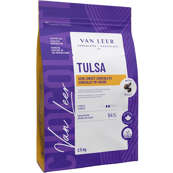 Van Leer - Tulsa Semi-Sweet Dark Chocolate Wafer 2.5KG
