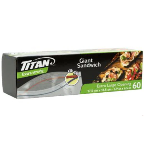 Titan - Clik Zip Giant Sandwich Bag 24x60 EA