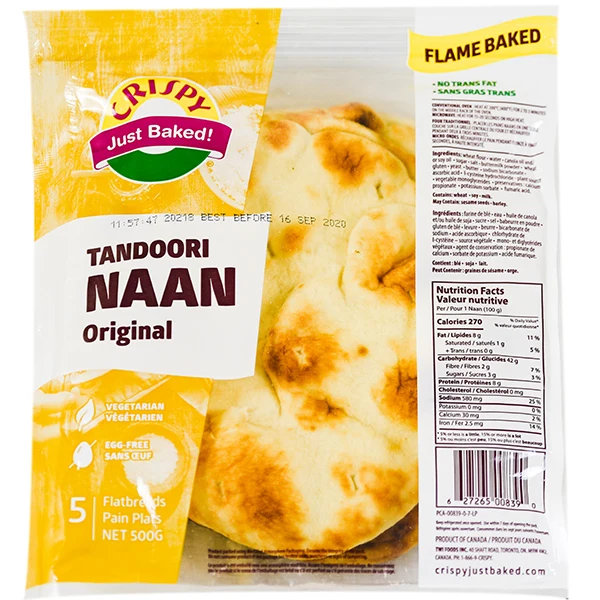 Crispy - Naan Tandoori Plain 5PK 500GR